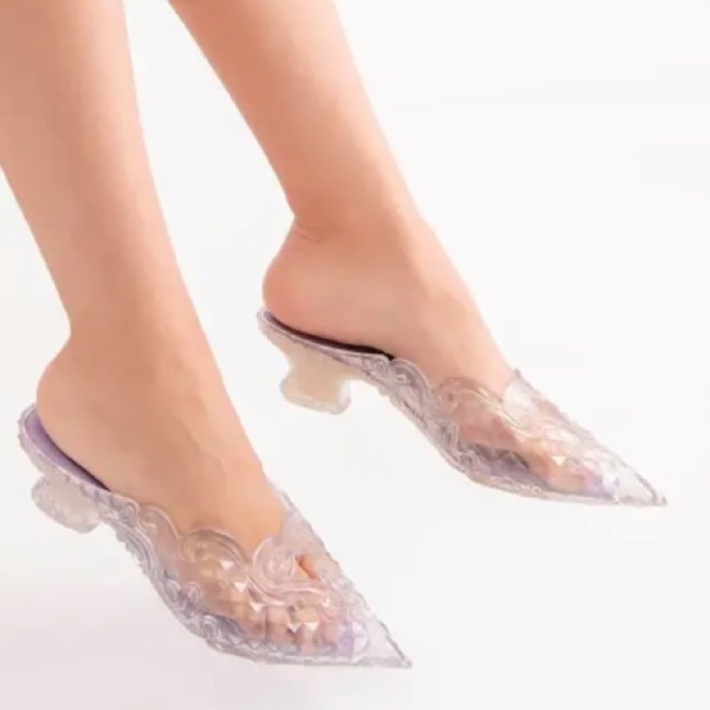 Melissa Court Shoe Y Project Clear Heels Size 7 - Picture 3 of 16
